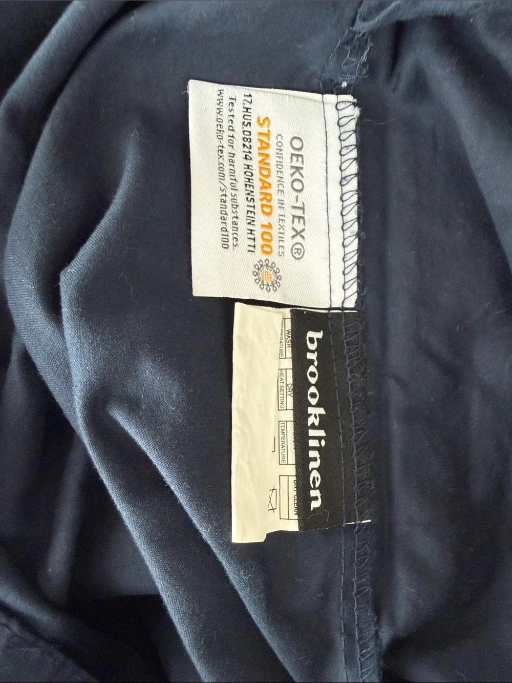 Brooklinen Navy Sheet Set in Deep Navy Blue